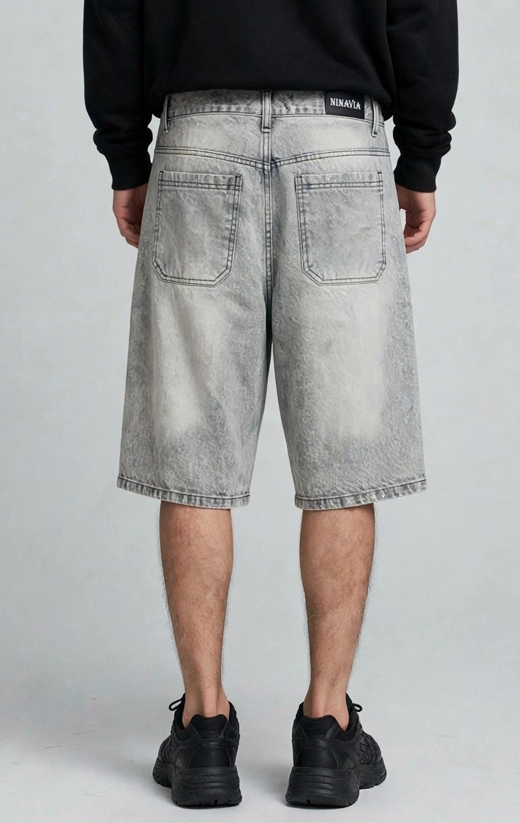 Bermuda Baggy Gris Arenado Loc - Imagen 2