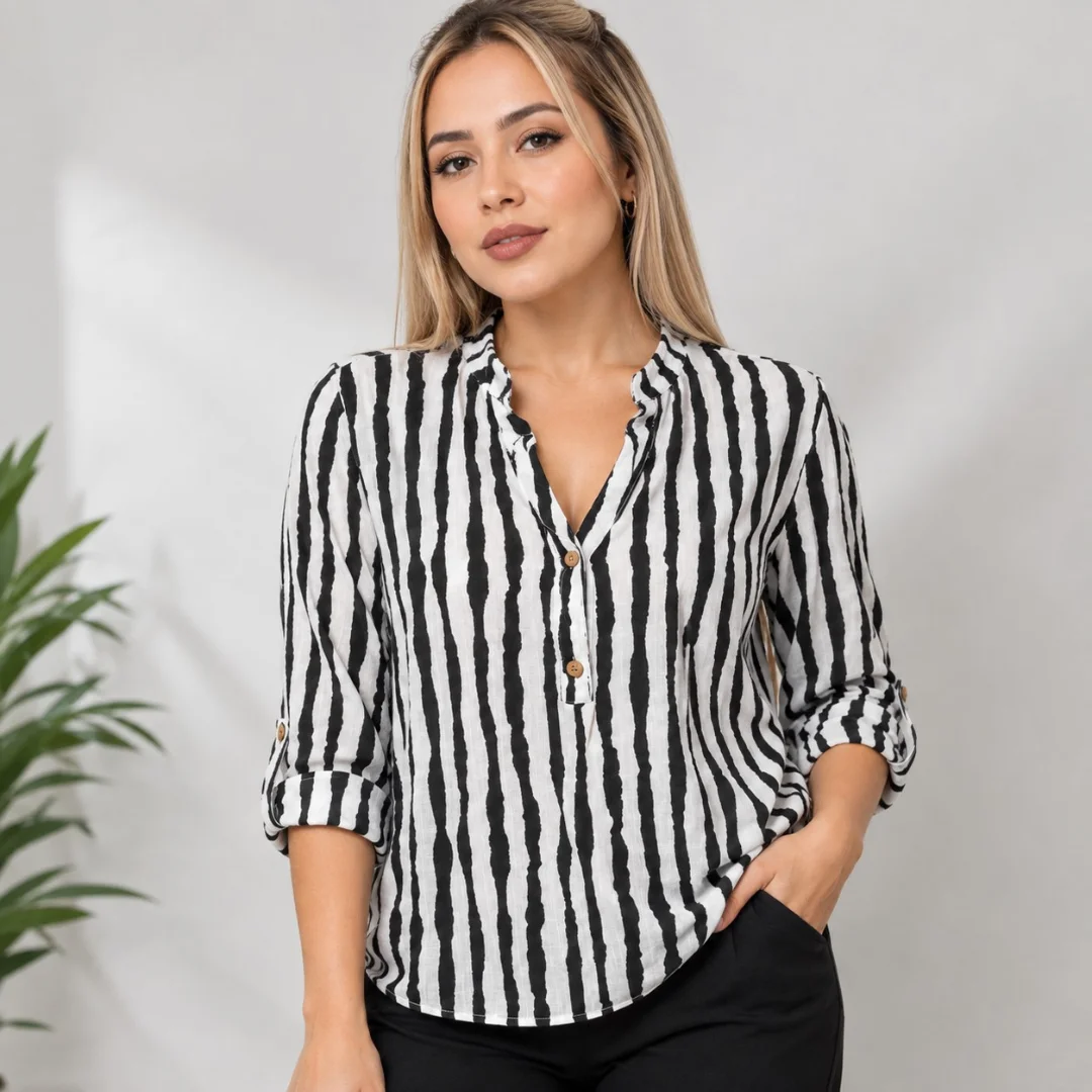 Blusa Cuello Maho Lino - Imagen 4
