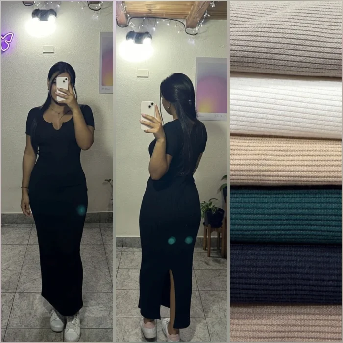 Vestido Mariela (vestido Largo - Tubular - Tajo)