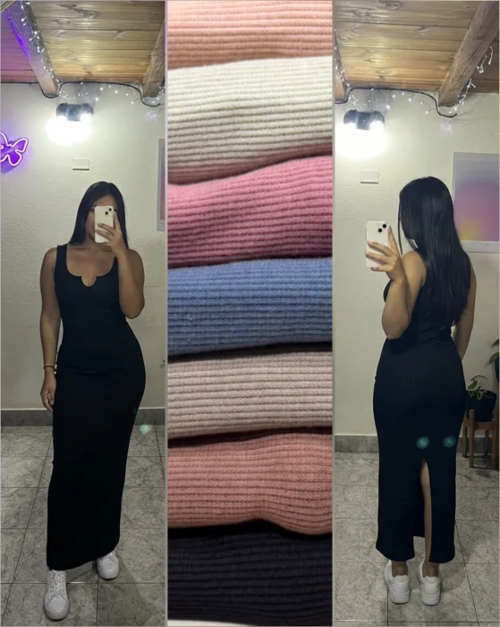 Vestido Anastasia (vestido Largo - Tubular - Tajo)