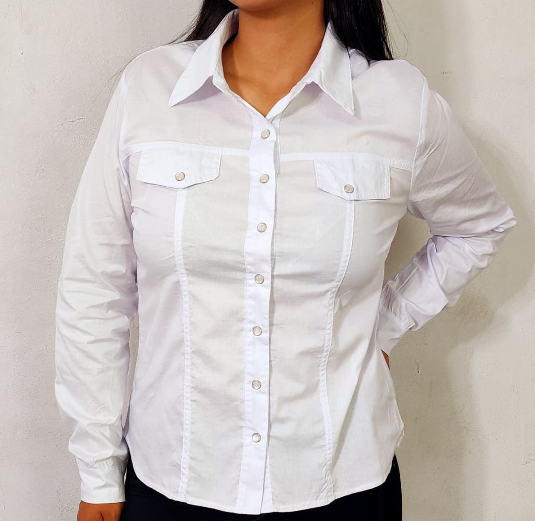 Camisa Poplin Elastizado Uniforme - Imagen 4