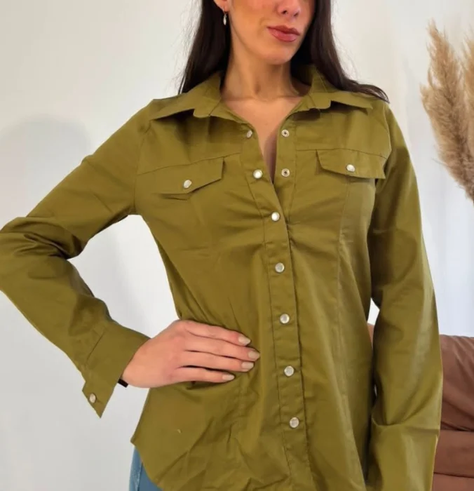 Camisa de Mujer Poplin Elastizado