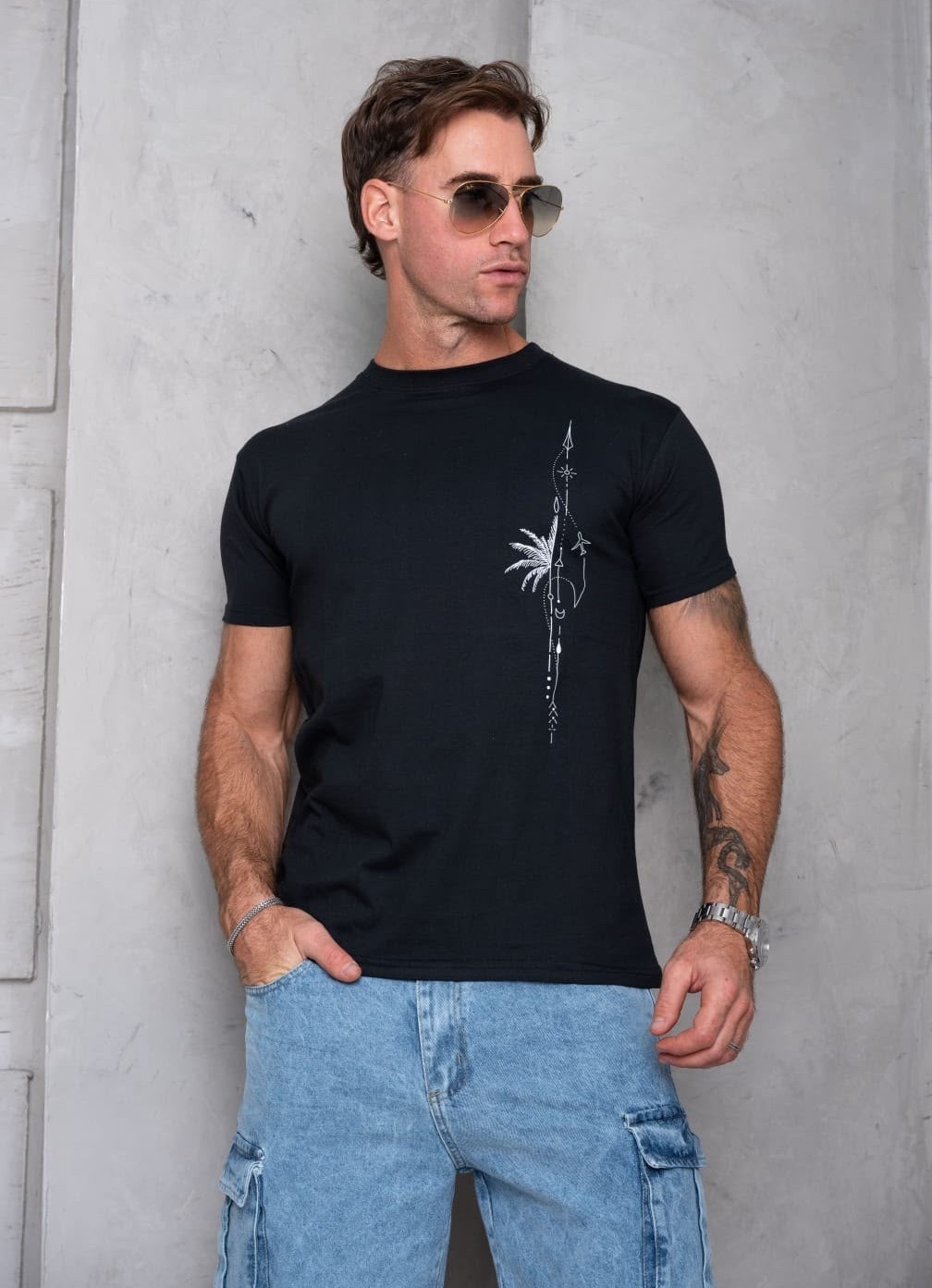 Remeras Algodon Peinado Premium Estampadas al Costado - Imagen 2