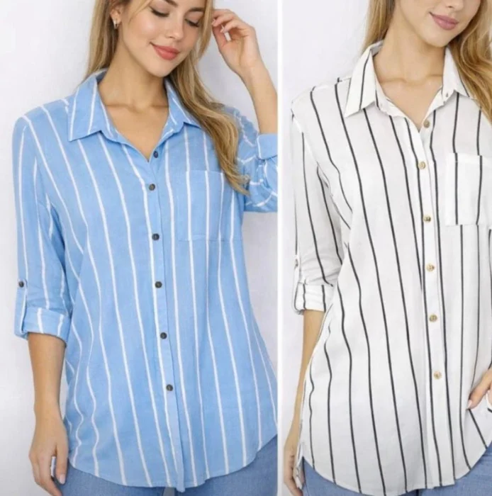 Camisa de Lino Elastizada