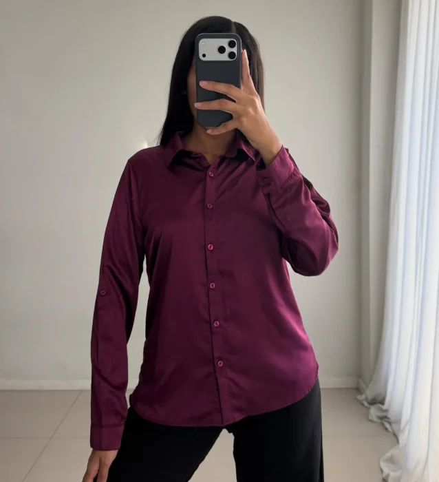 Camisas de Satén de Dama Ideal para Salir