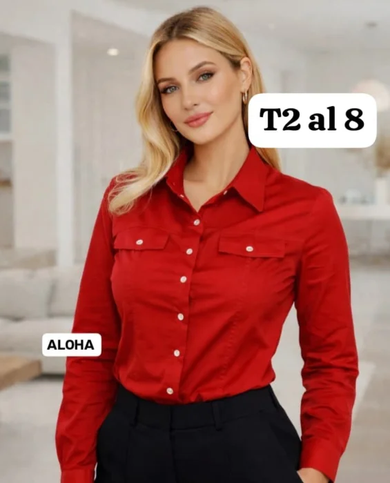 Camisa Uniforme de Poplin Elastizado Talles 1 al 8