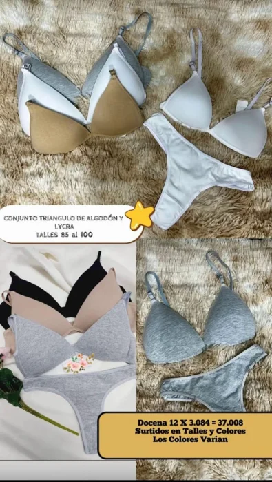Conjunto Triángulo de Algodón y Licra