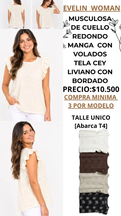 Musculosa con Bolados