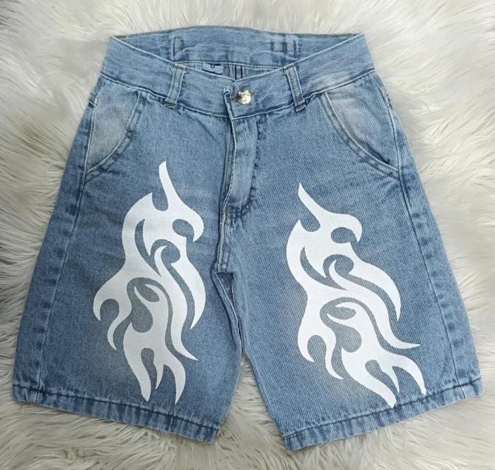 Baggy con Regulador y Estampado Tribal Blanco