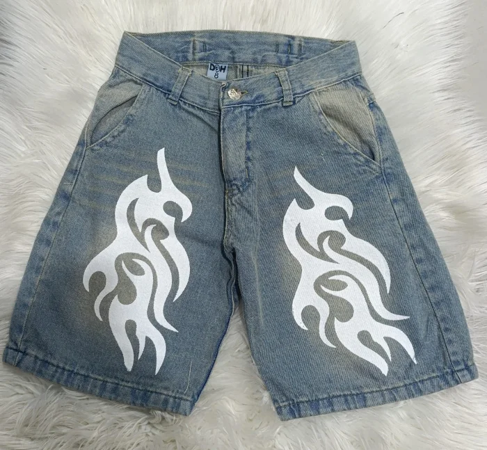 Baggy con Regulador y Estampado Tribal Blanco