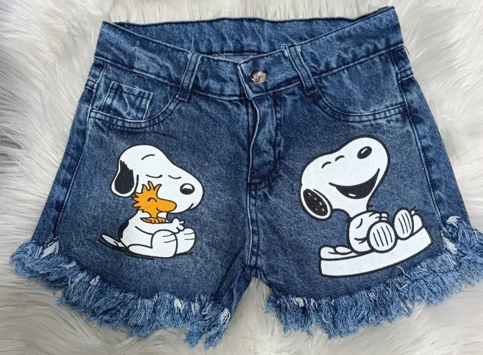 Short Playero Nevado Azul con Snopy Juvenil