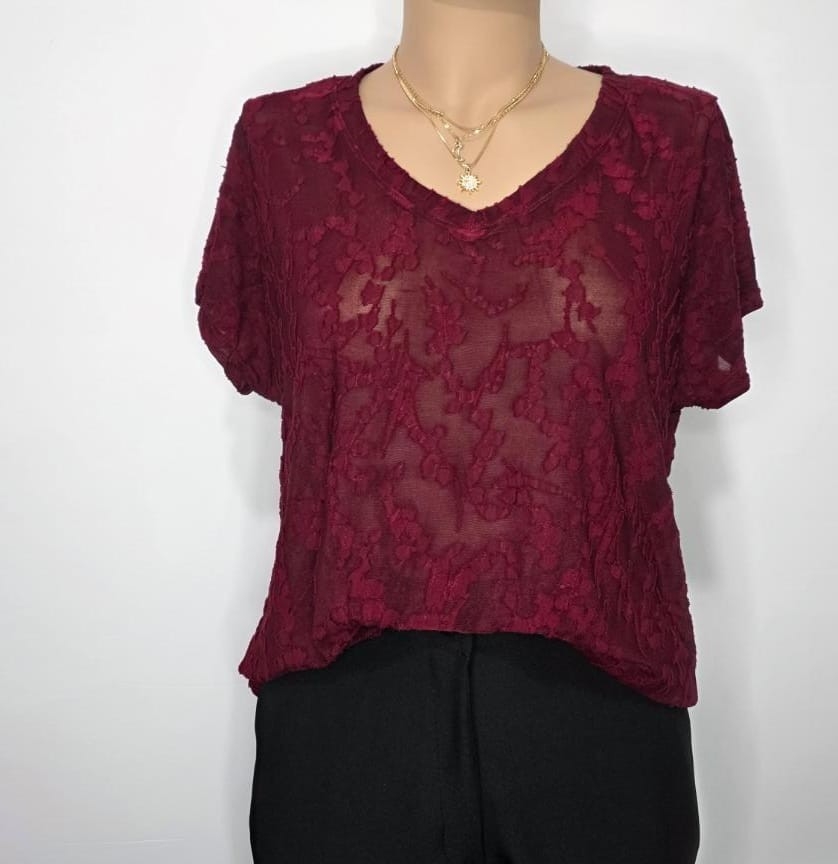 Remera Encaje Texturado - Imagen 2