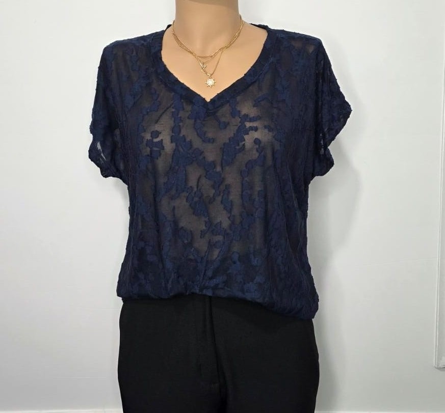 Remera Encaje Texturado - Imagen 3