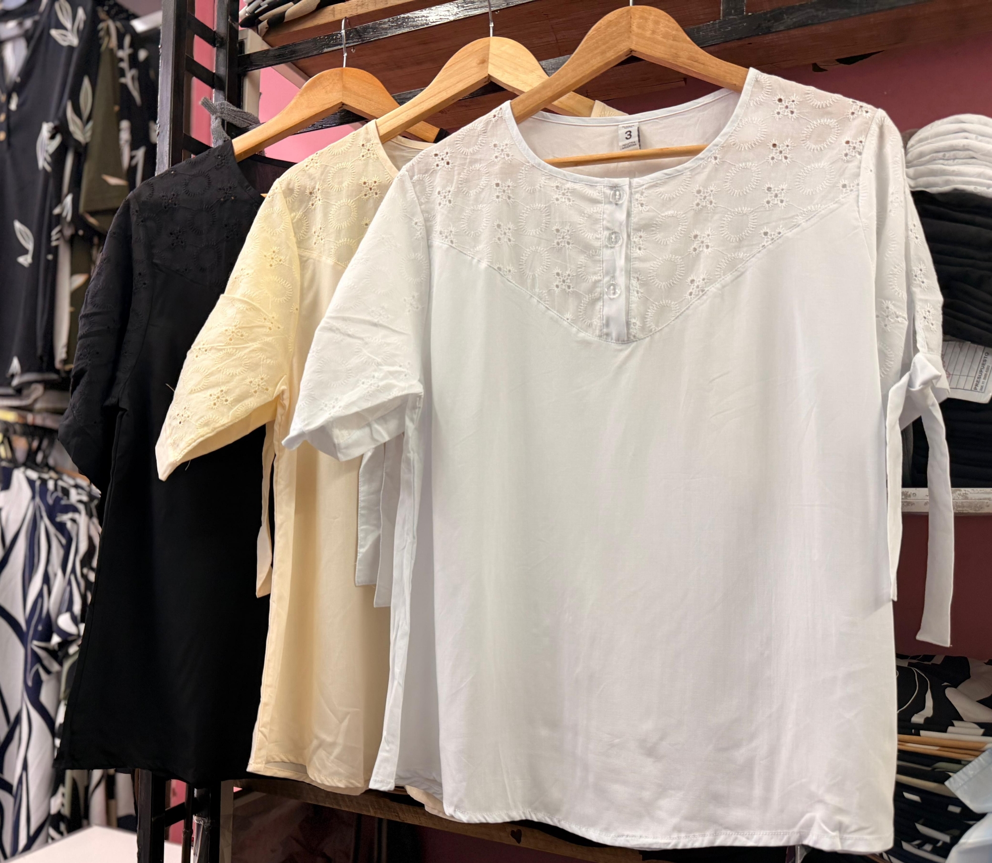 Camisola de Broderie Combinado - Imagen 3