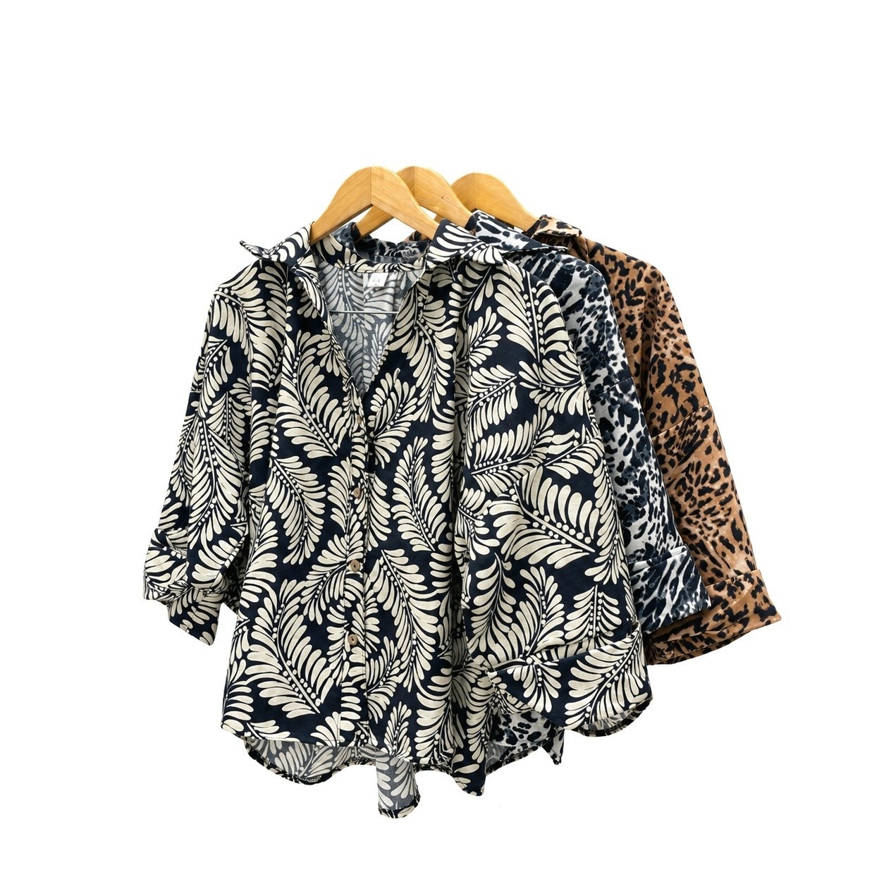 Camisa Corta de Lino Estampado - Imagen 2