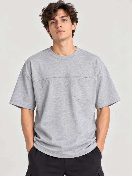 Remera Over Rustica con Bolsillo