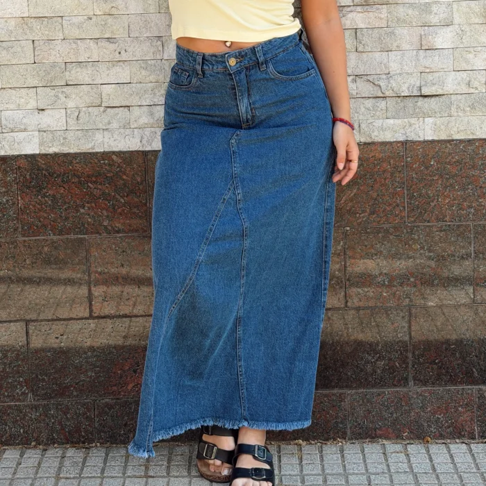 Pollera "evelyn" en Jean Rígido