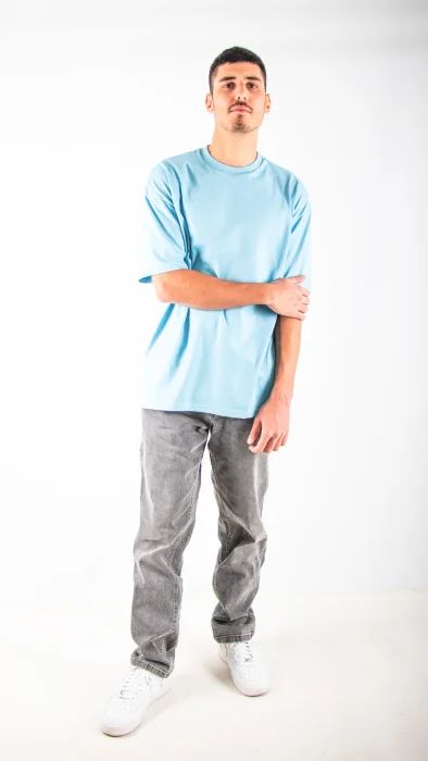 Remera Oversize Celeste Lisa Hombre Jersey