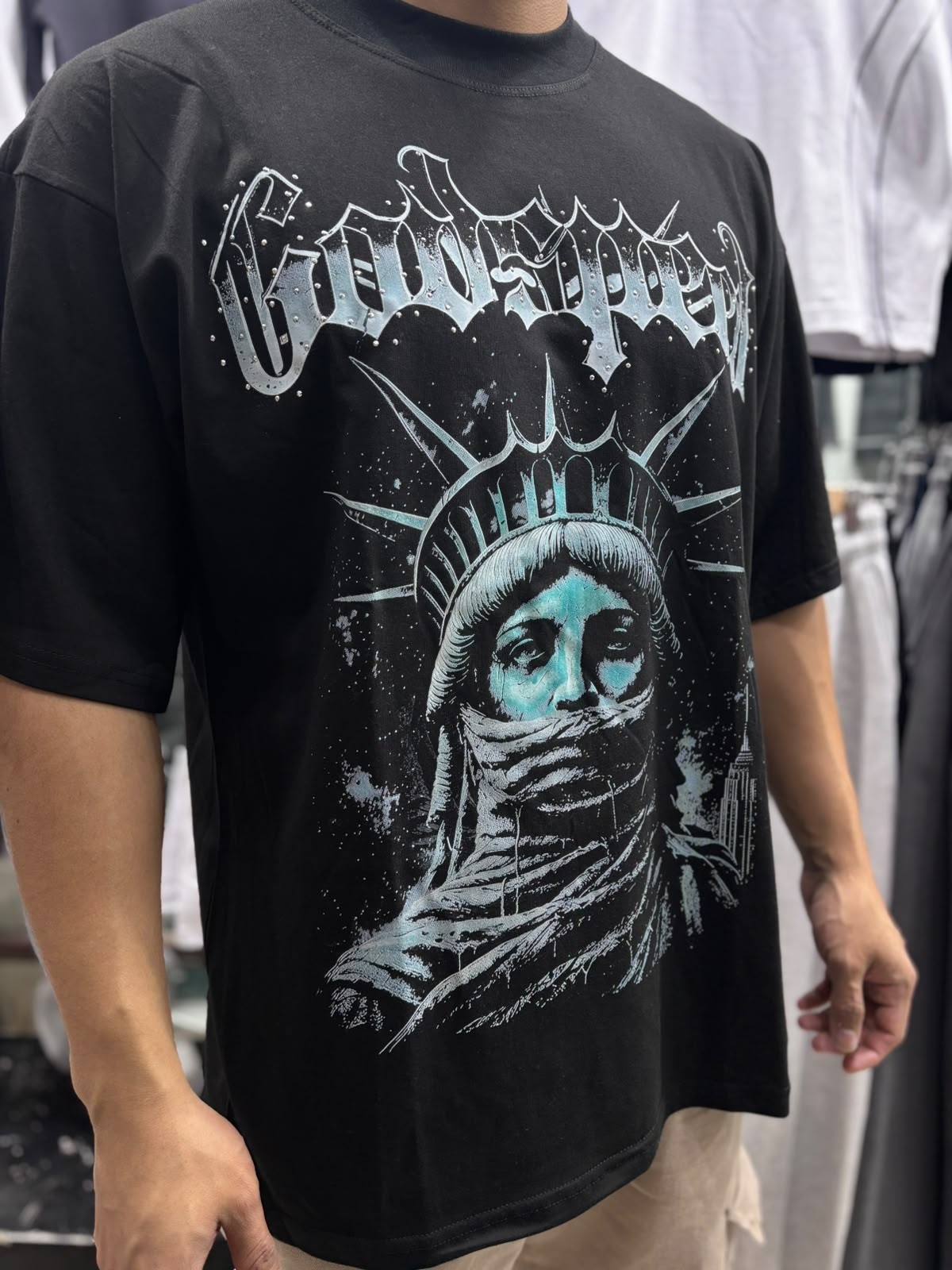 Remeras Corte Over con Strass - Imagen 3
