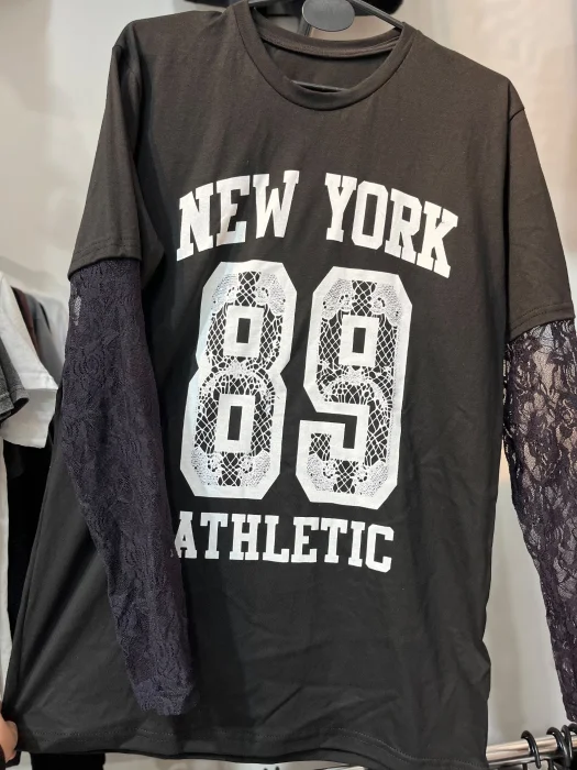 Remeron Largo Corte Oversize con Mangas de Encaje 003 Athletic