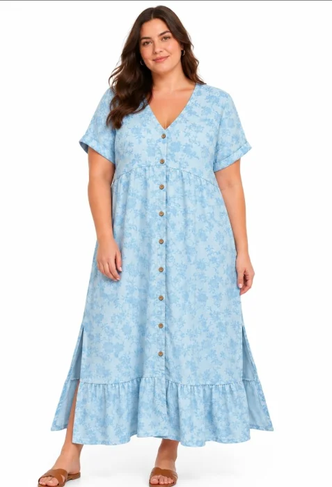 Vestido C/botones Hawai
