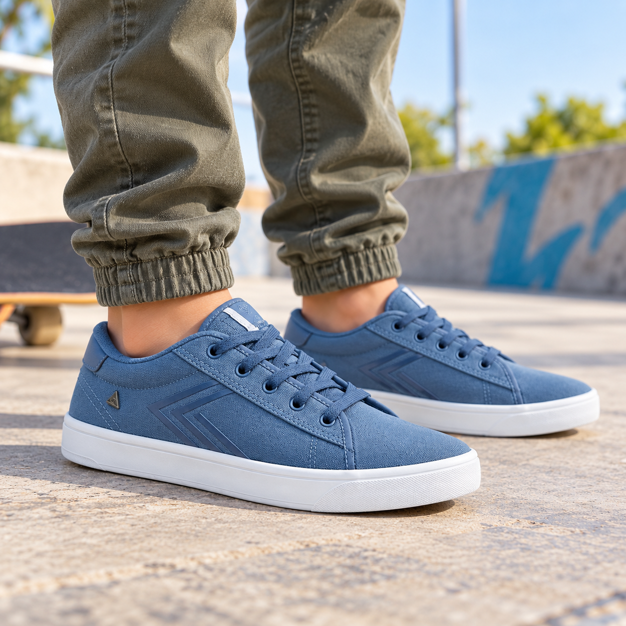 Zapatilla Urbana Tela Niños Deli 333 (27 al 34) - Zapatillas%20azules%20en%20el%20skatepark.png