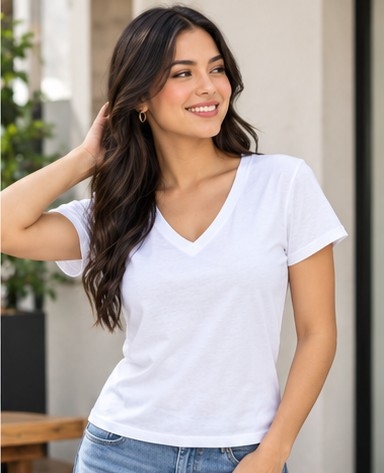 Remera Cuello V de Mujer - Imagen 3