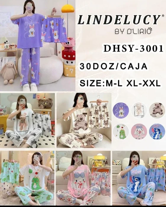 Pijamas de 3 Piezas