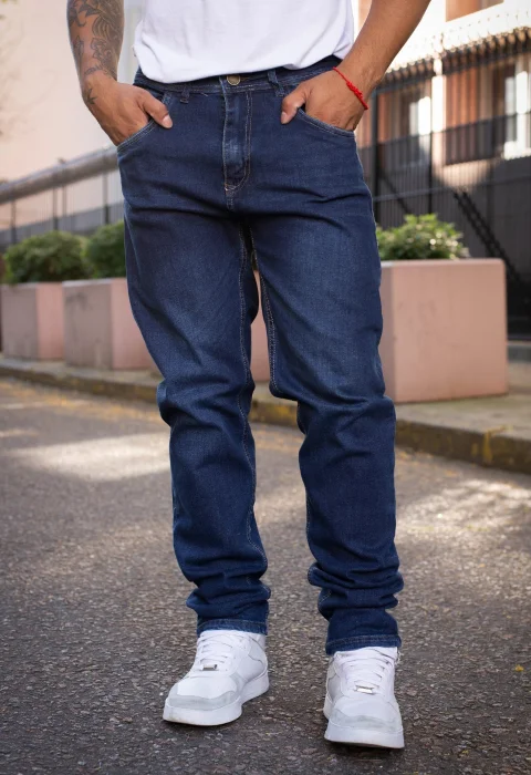 Pantalón Jeans Corte Clásico Elastizado
