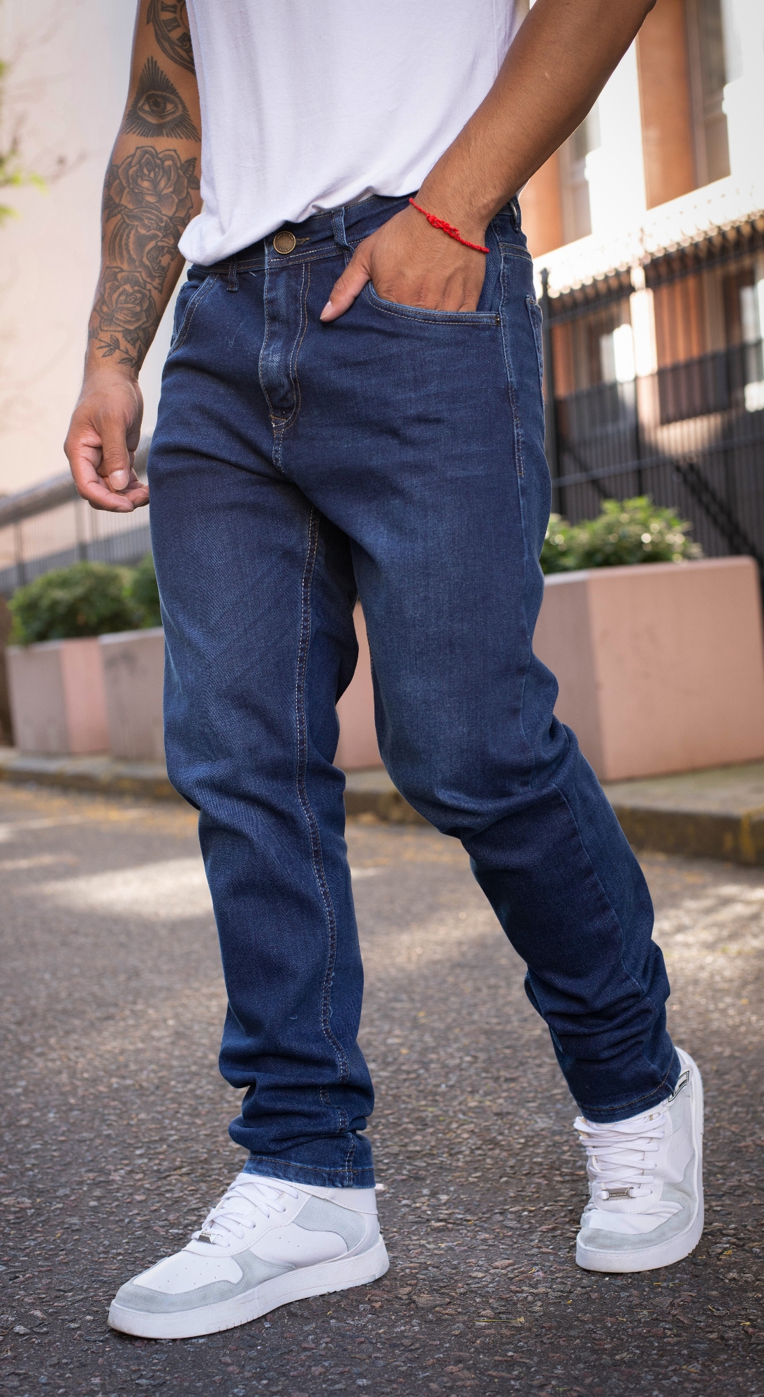 Pantalón Jeans Corte Clásico Elastizado - Imagen 2