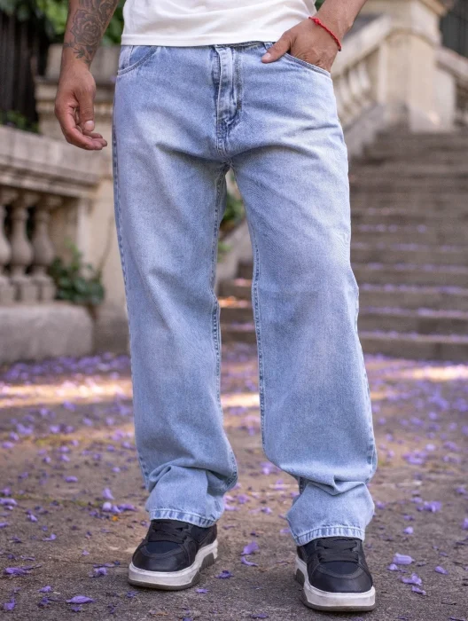 Pantalón Jeans Mom Celeste Claro