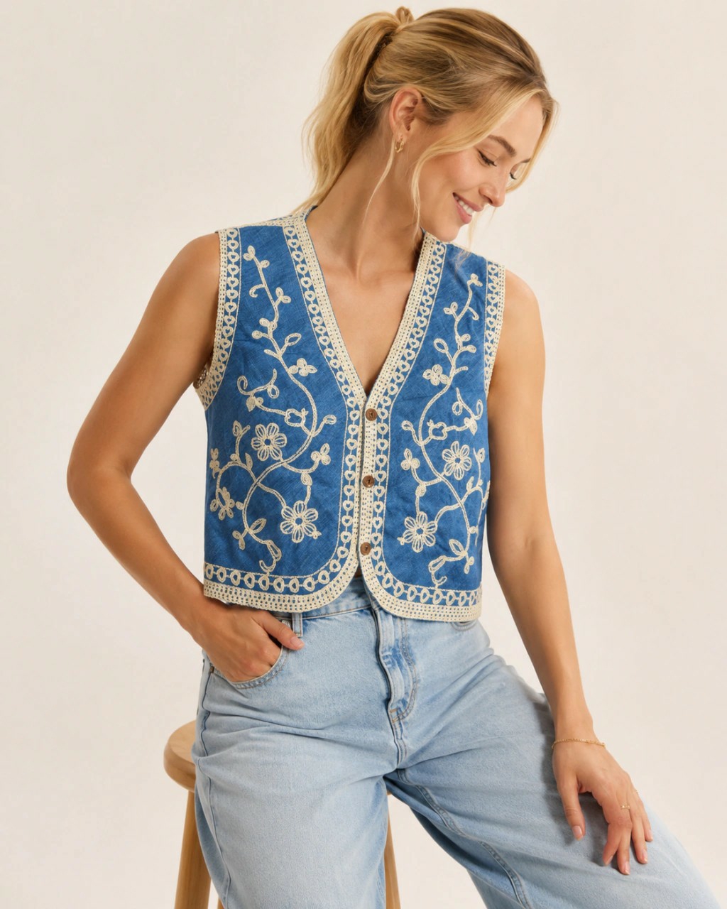 Chaleco Denim While" - Imagen 2