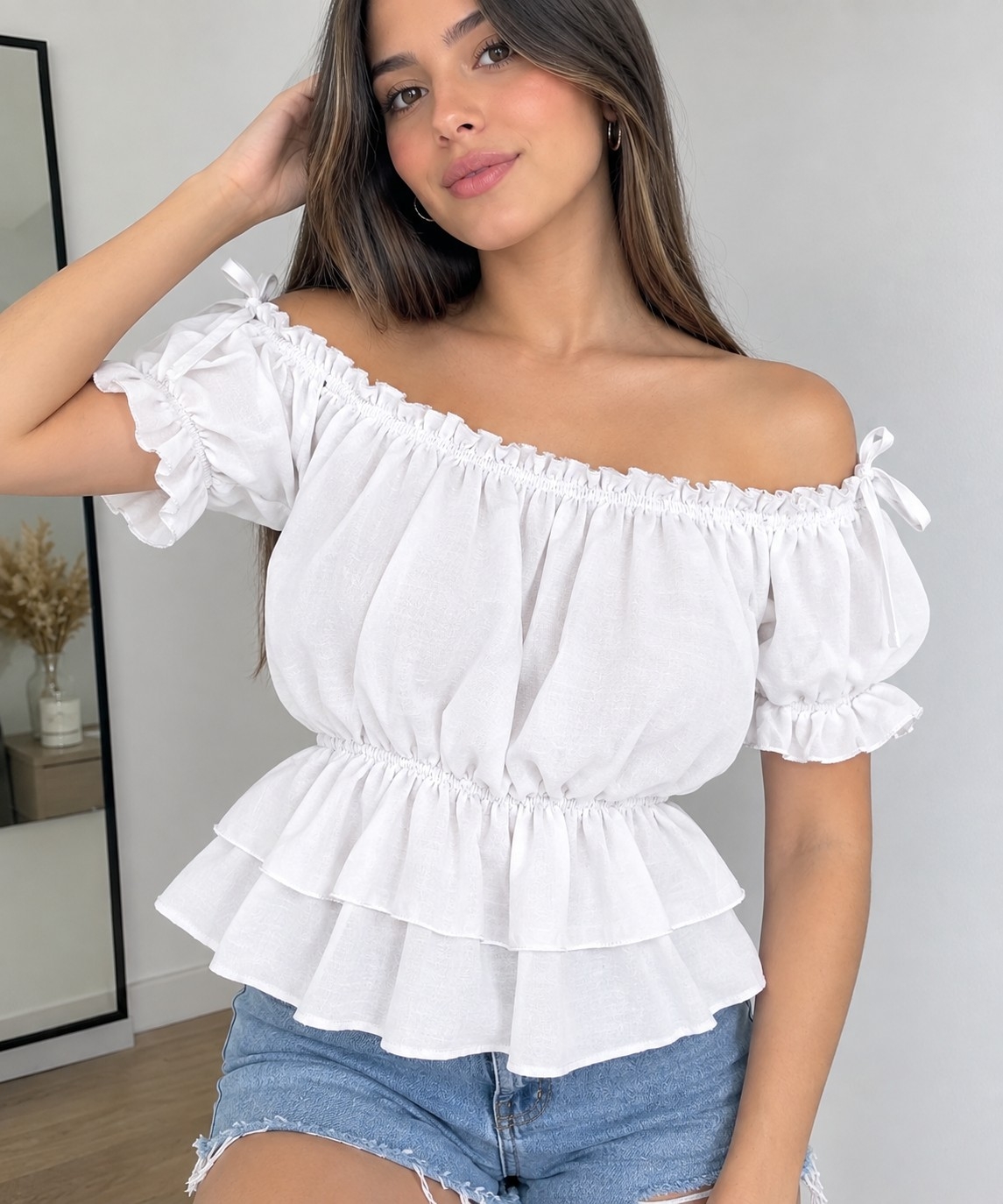 Blusa Off Shoulder con Volados - Imagen 4