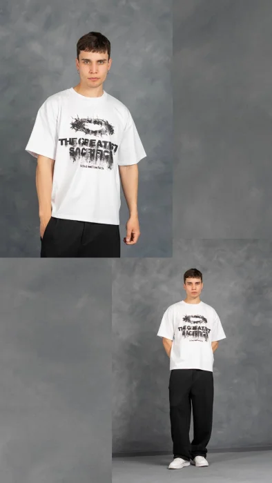Remera Boxy Fit Sacrifice Algodon 20.1