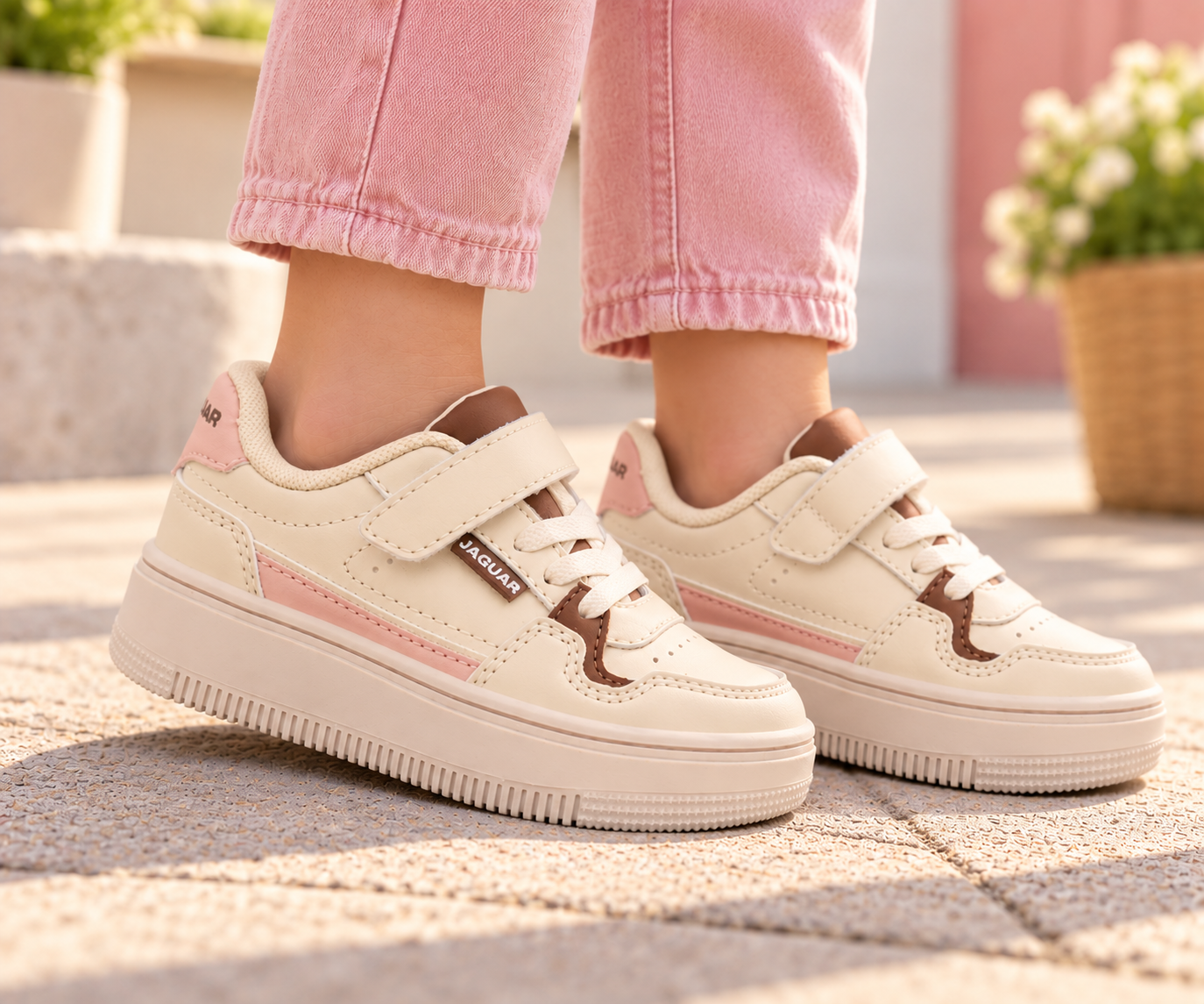 Zapatilla Urbana Niños Liviana Abrojo Jaguar Importado Art. 4034 (22 al 27) - Zapatillas%20Jaguar%20infantiles%20en%20rosa%20pastel.png