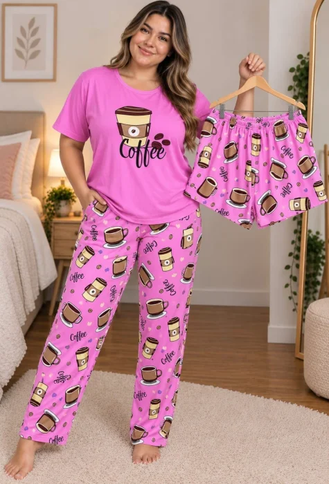 Pijama 3 Piezas "talles Especiales" Día de la Madre