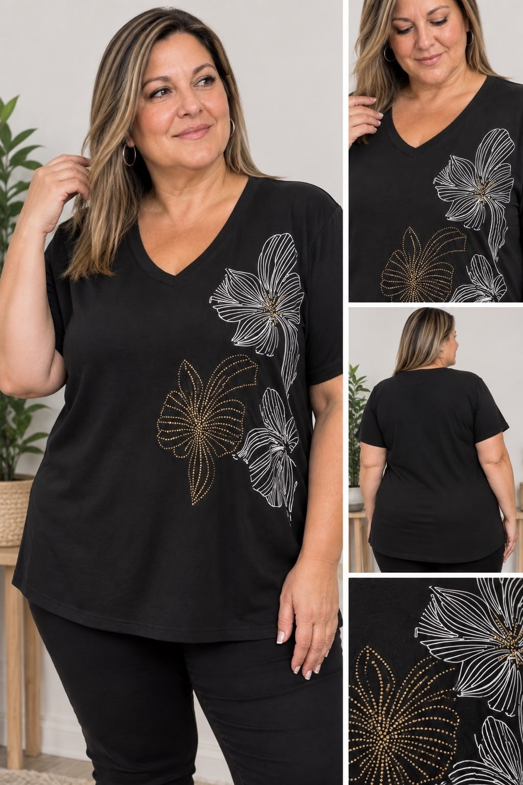 Blusa Escote V Viscosa - Imagen 2