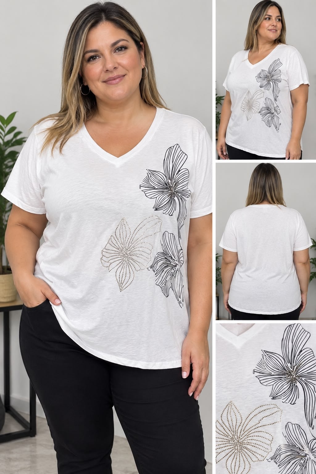 Blusa Escote V Viscosa - Imagen 3