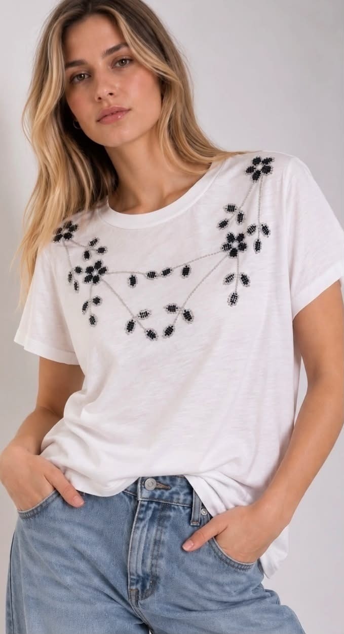 Remera Flame Bordada Importada - Imagen 3