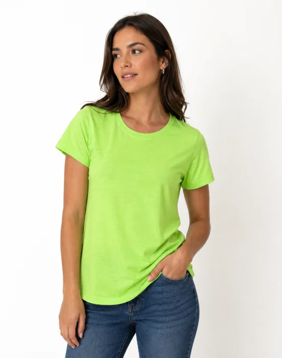Remera Fluor de Algodon de Dama