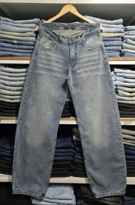 Pantalón Máxi Baggy Liso Especial Óxido Celeste Localizado +bigote