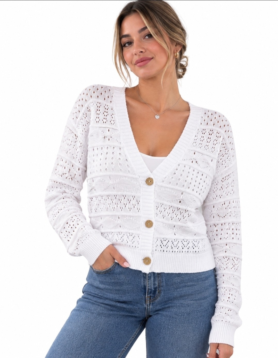 Cardigan Algodón C/lycra - Imagen 2