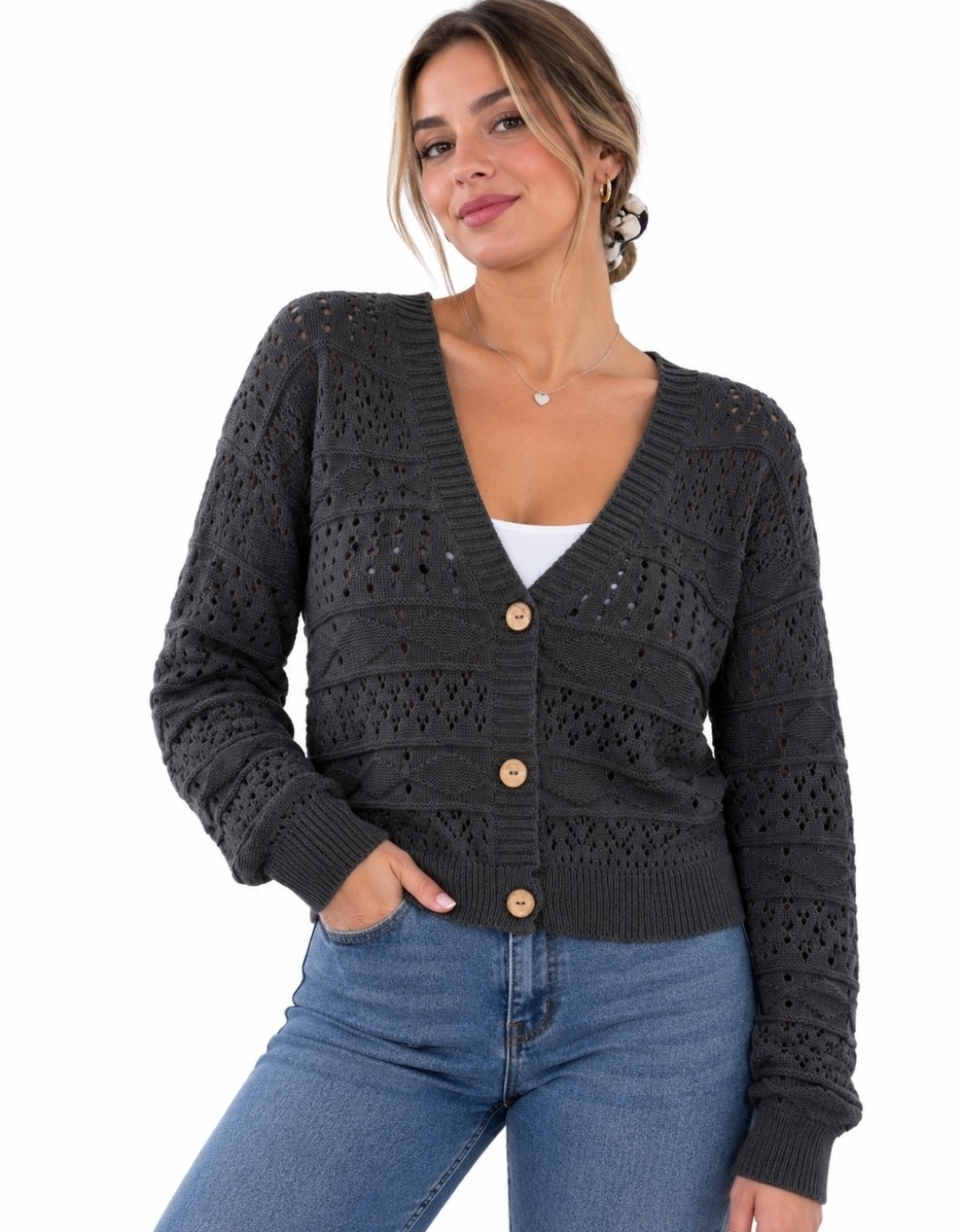 Cardigan Algodón C/lycra - Imagen 3