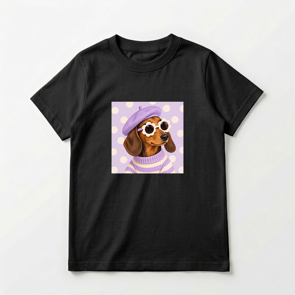 Dama- Remera Basica Adulto Salchicha Gafas - 59.jpg