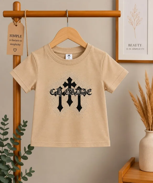 Remera Stras Doble Estampa Peinada