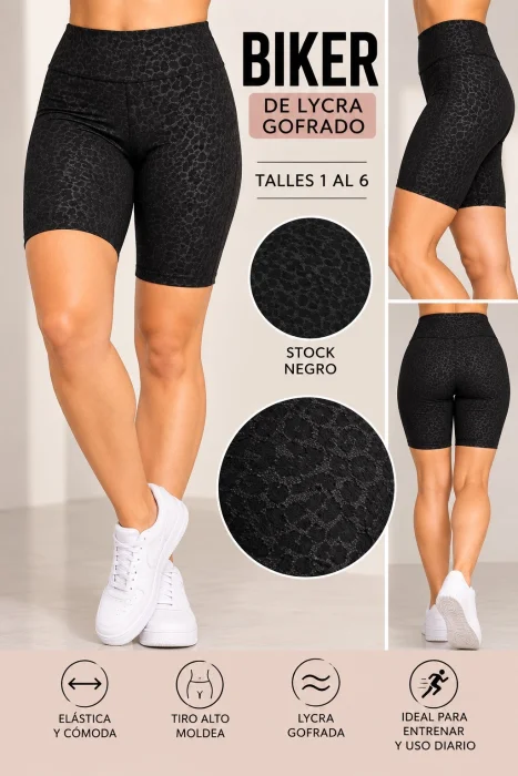 Biker de Lycra Gofrado