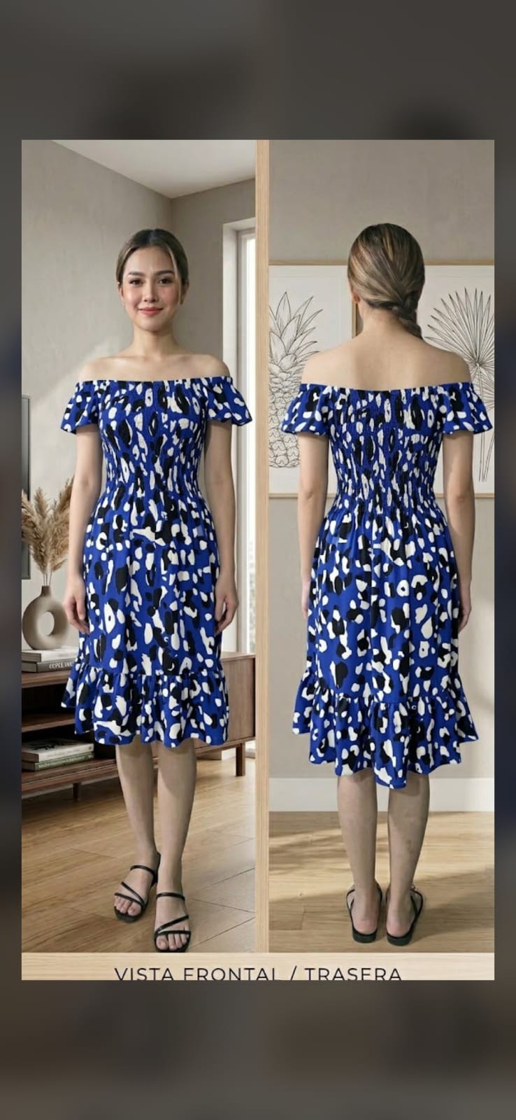 Vestidos  de Fibrana Estampado - Imagen 2