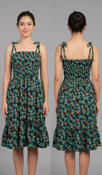 Vestidos de Fibrana Estampado