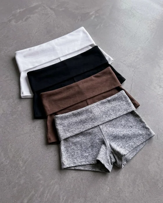 Short Algodon Lycra Doblez Mini Tifanny