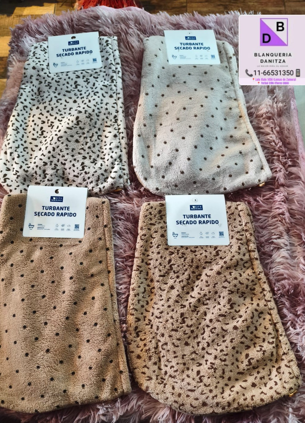 Turbante de Animal Print y Puntitos 
secado Rápido 
por Mayor $3500 - Imagen 2